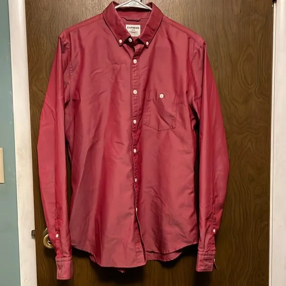 express red dress shirt Slim Solid Cotton Stretch 1mx Dress Shirt